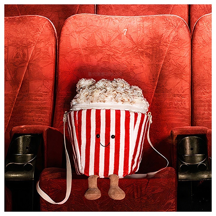 【樂森藥局】英國 Jellycat  Amuseable Popcorn Bag 趣味爆米花斜背包、造型斜背包