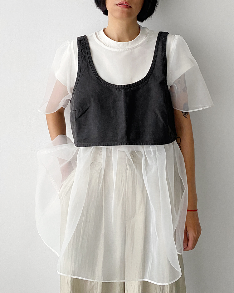 MKV-2538 丹寧短版背心