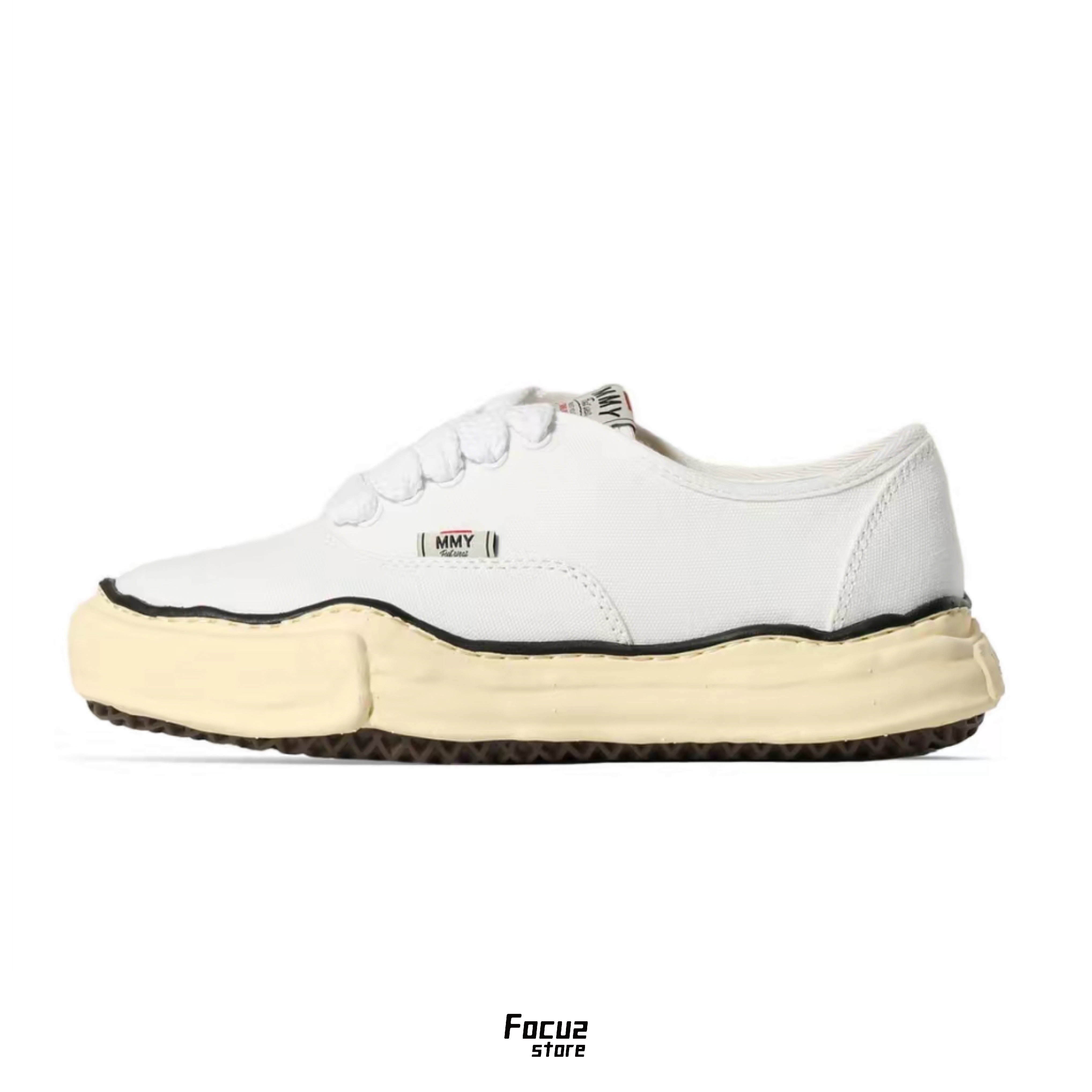 【Focus Store】現貨秒發 Maison Mihara Yasuhiro Baker OG Sole Vintage Canvas Low "White" 白色 奶油底 三原康裕 MMY A09FW735