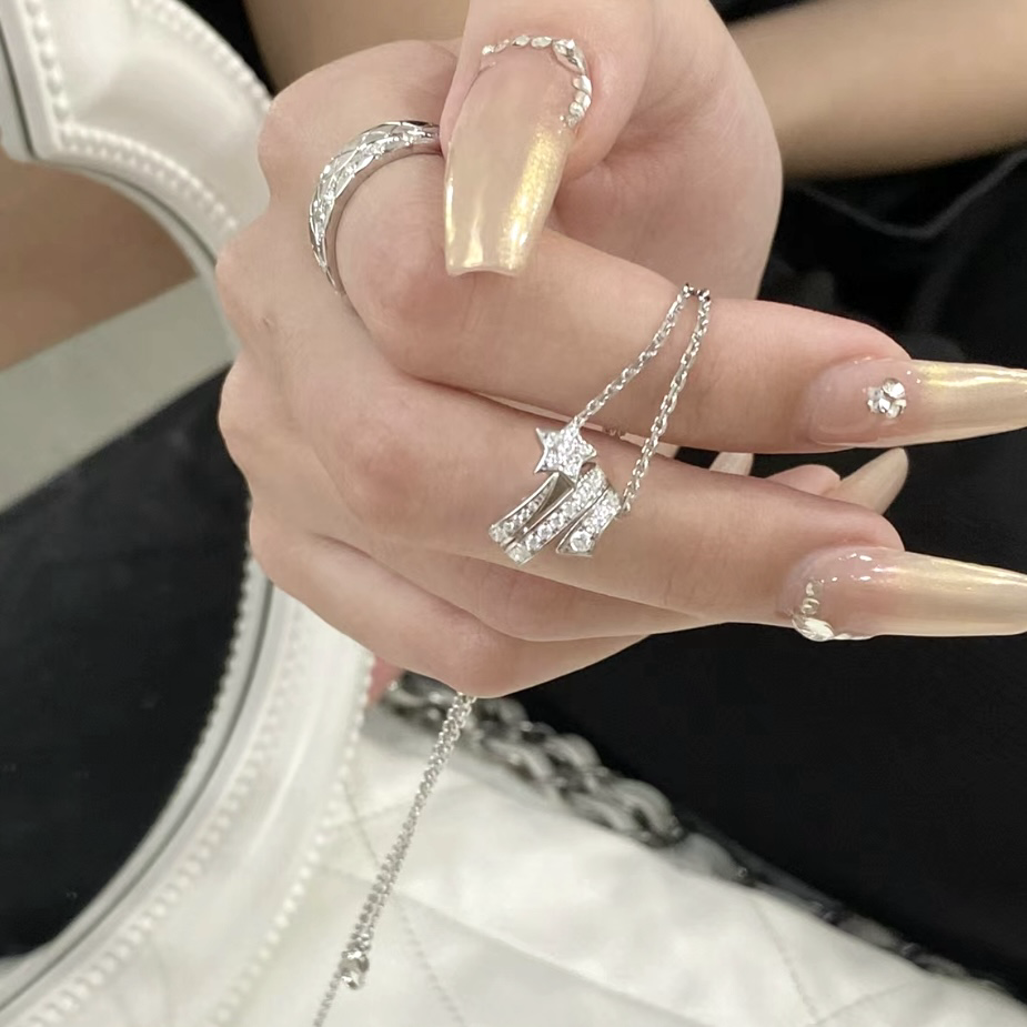 18k personalized香奶奶慧星滿鑽定製項鍊/耳釘系列