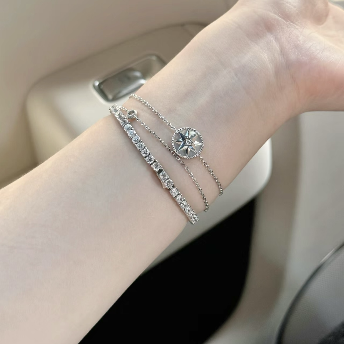 18k d”八芒星白母貝羅盤高奢定製手鍊