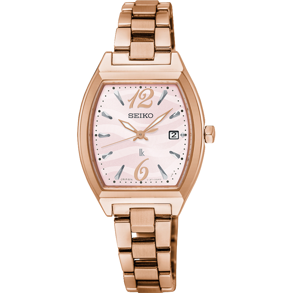 【SEIKO 精工】LUKIA系列 SUT356J1 光動能女錶 日期顯示 藍寶石水晶鏡面 夜光指針 防水100米 不鏽鋼手錶-