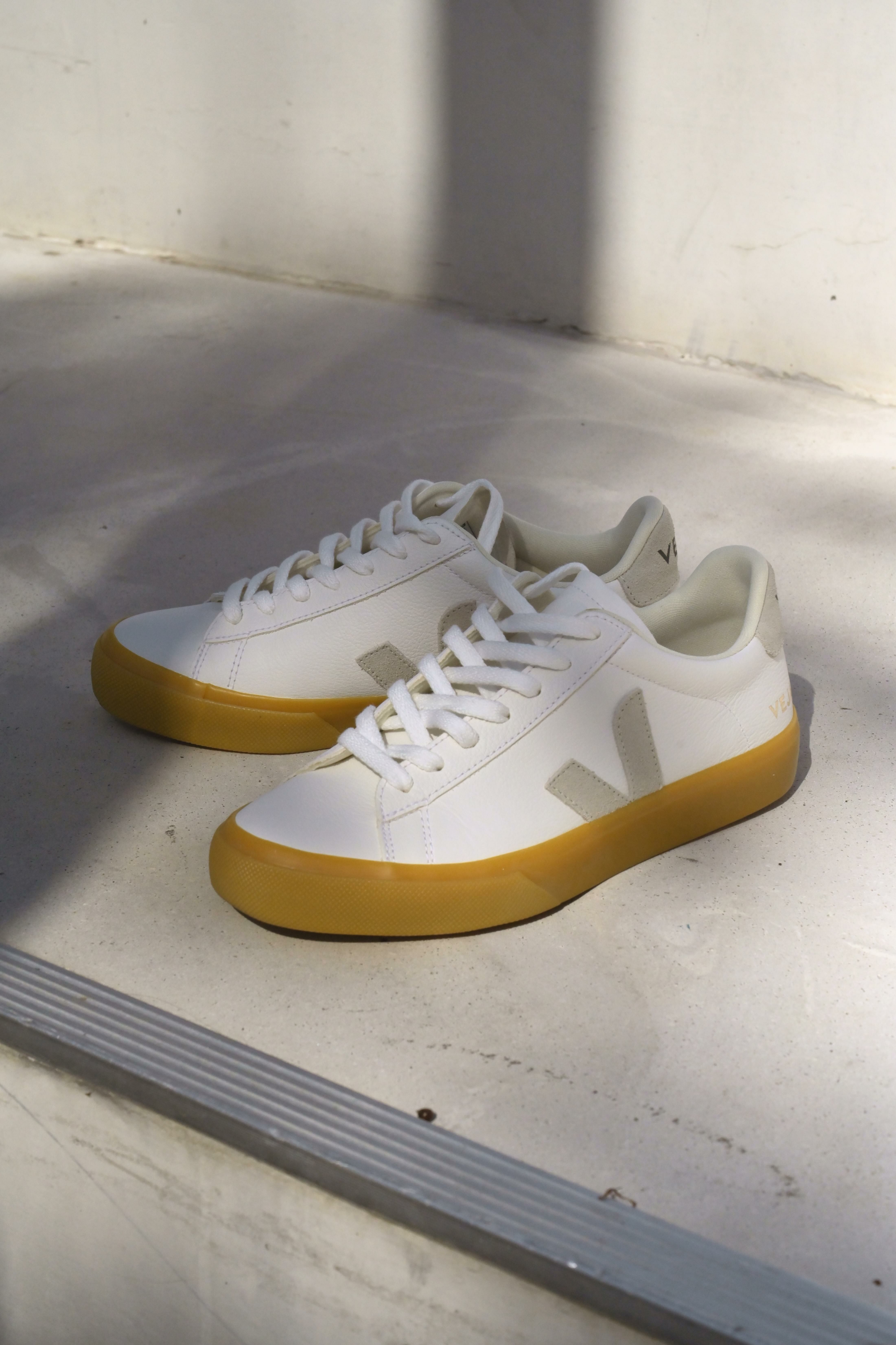 【現貨】VEJA CAMPO LEATHER 白灰 焦糖底 皮革小白鞋 CP0503147A