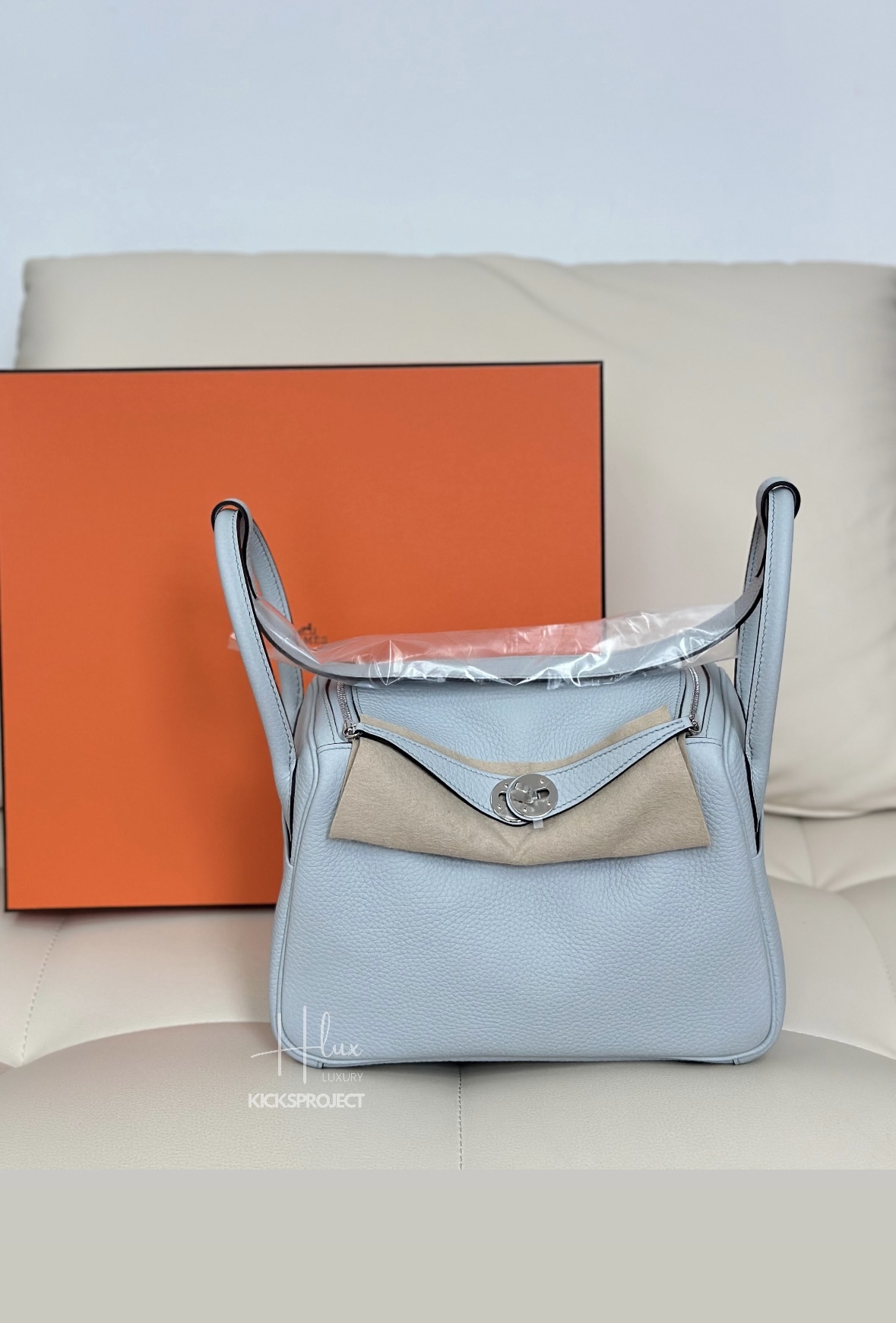 Hermes Lindy 26 聖杯藍 08 bleu pleu PHW 銀扣