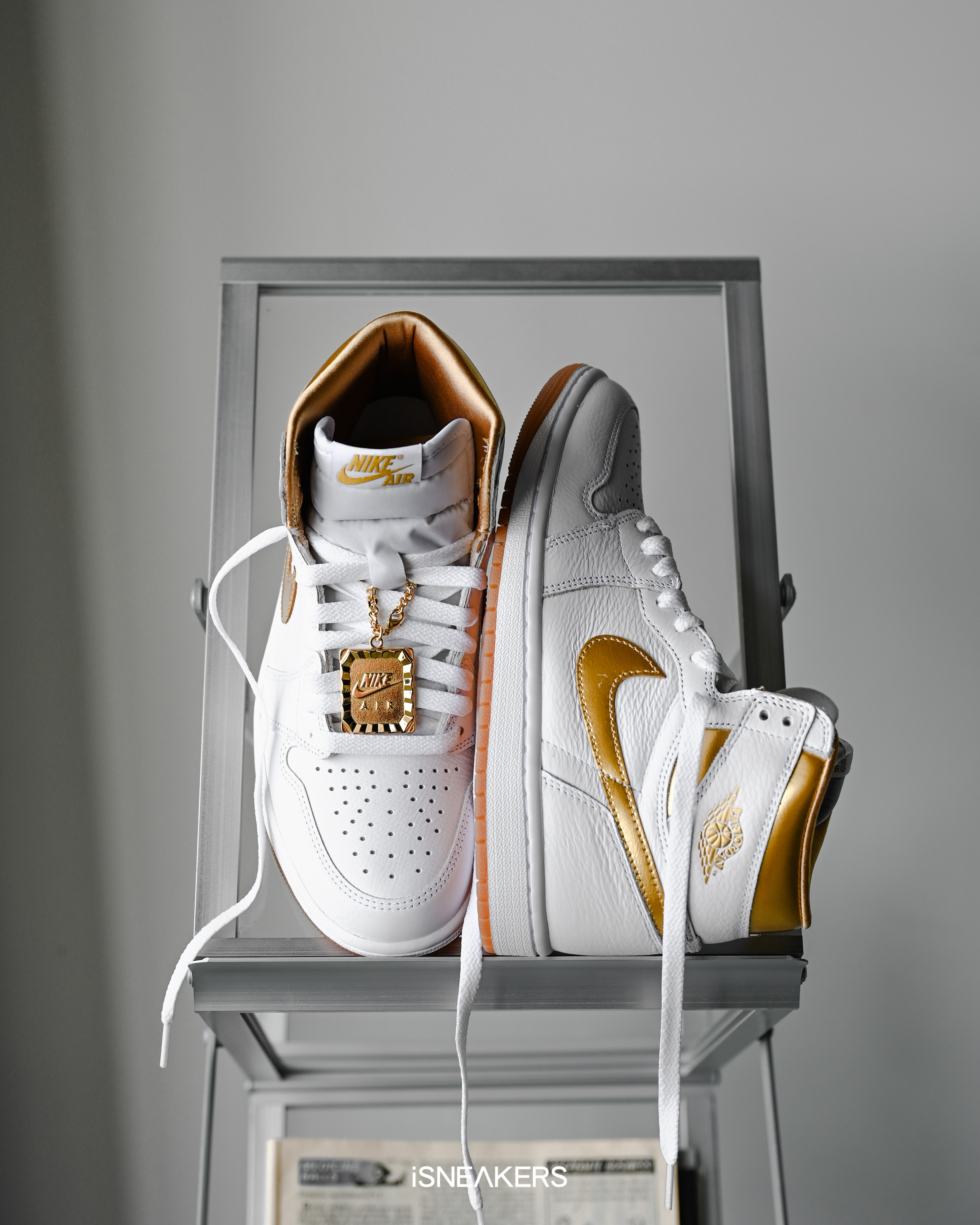 iSNEAKERS｜Air Jordan 1 High OG "White and Gold" 白金 FD2596-107