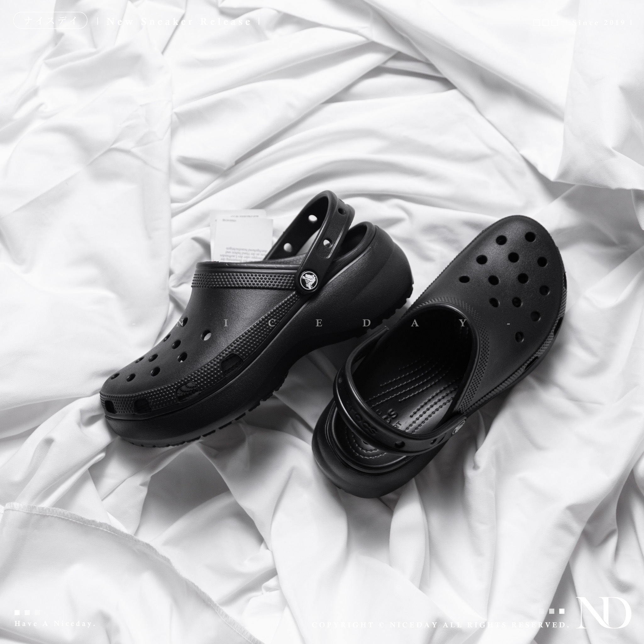 NICEDAY 現貨 Crocs Classic Platform Clogs 雲朵 黑 白 奶茶 黃 紫 洞洞鞋 增高厚底 防水 涼鞋 女款