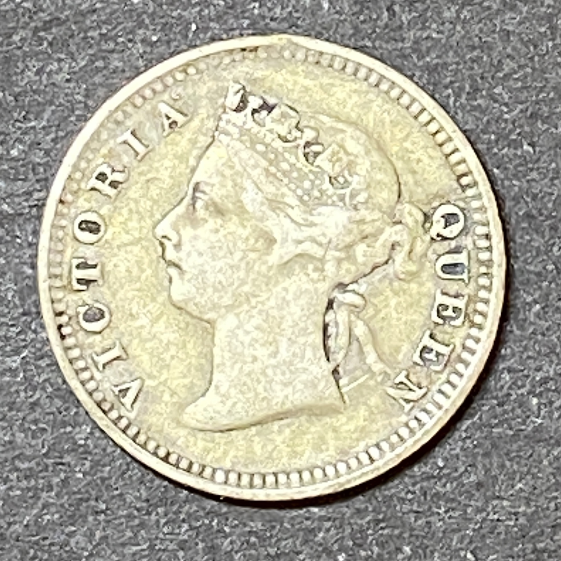 1888 Queen Victoria 5 Cents Coin