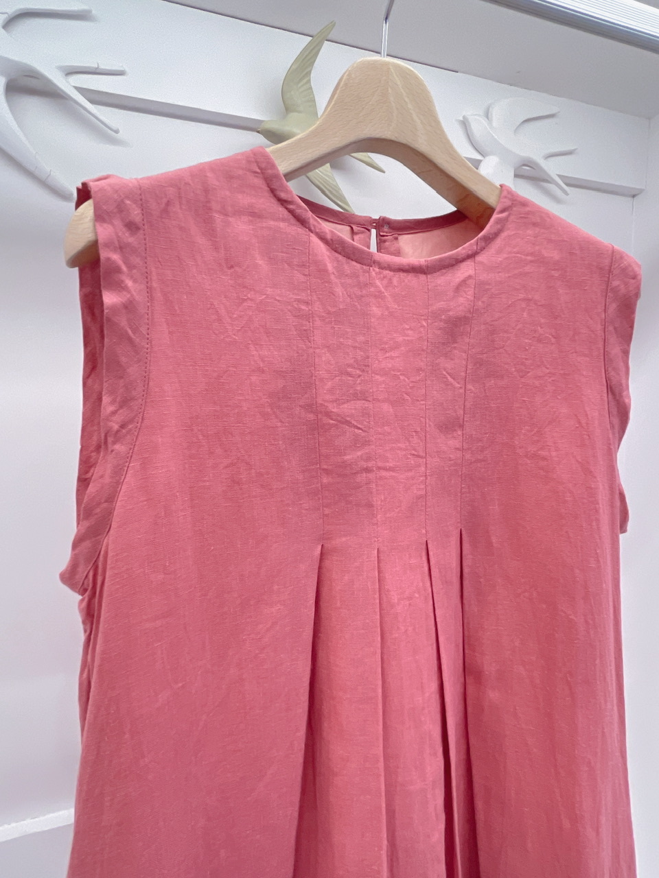 純麻無袖洋裝