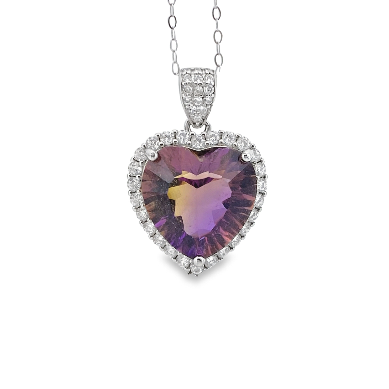 T54愛心紫黃晶吊墜