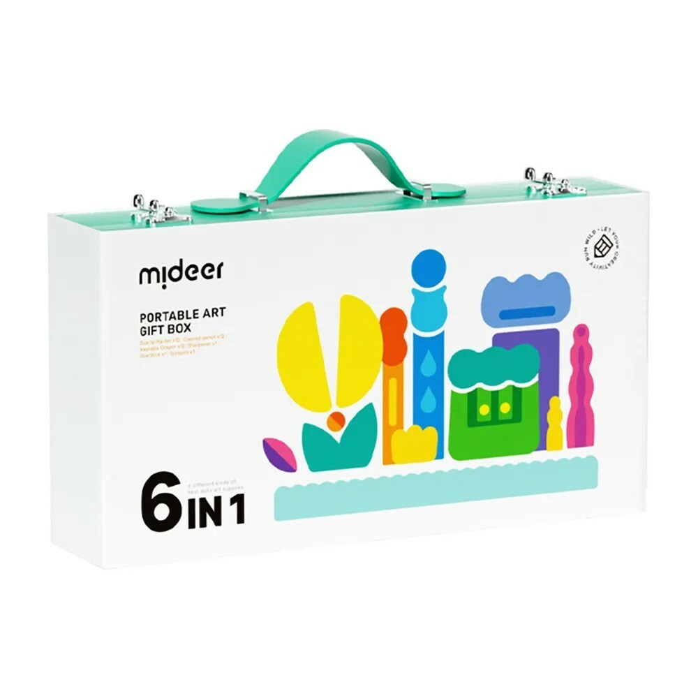 【樂森藥局】mideer 六合一藝術家手提禮盒套組（蠟筆／馬克筆／色鉛筆）