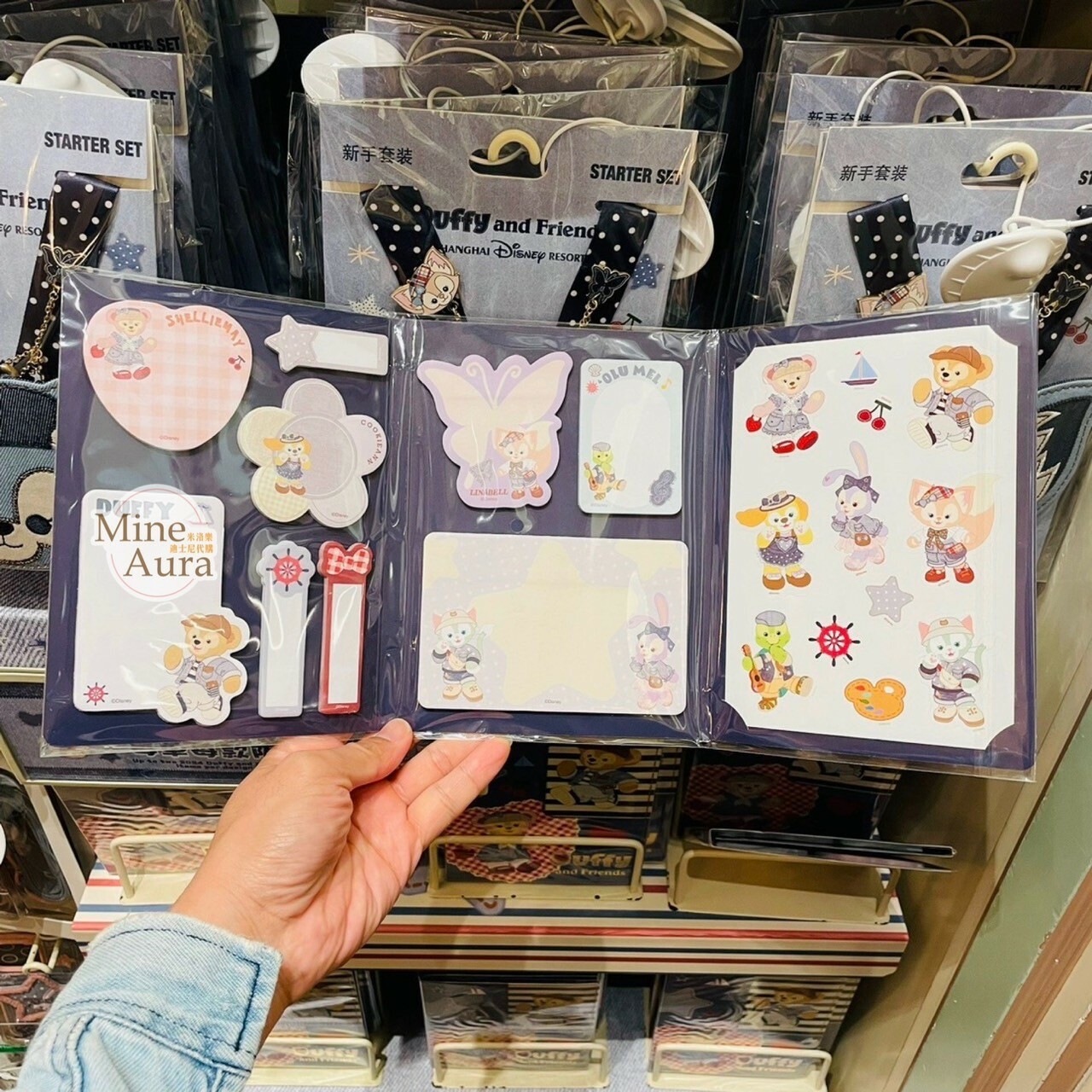 (限時特價) 2024 達菲 Duffy 與好友們 牛仔風系列 圖案 便條本 -上海迪士尼樂園