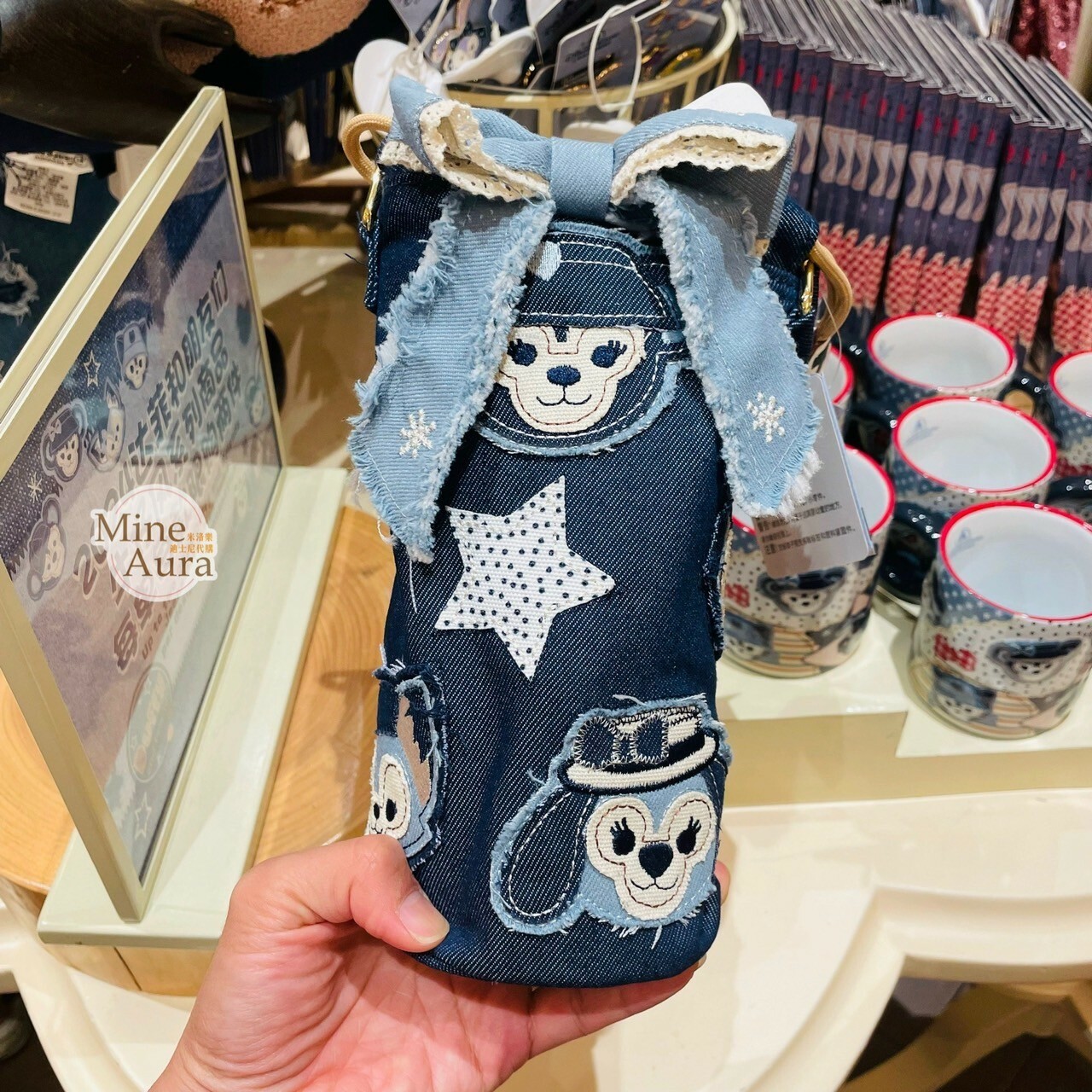 (限時特價) 2024 達菲 Duffy 與好友們 牛仔風系列 保溫瓶 水杯 + 造型杯套 -上海迪士尼樂園