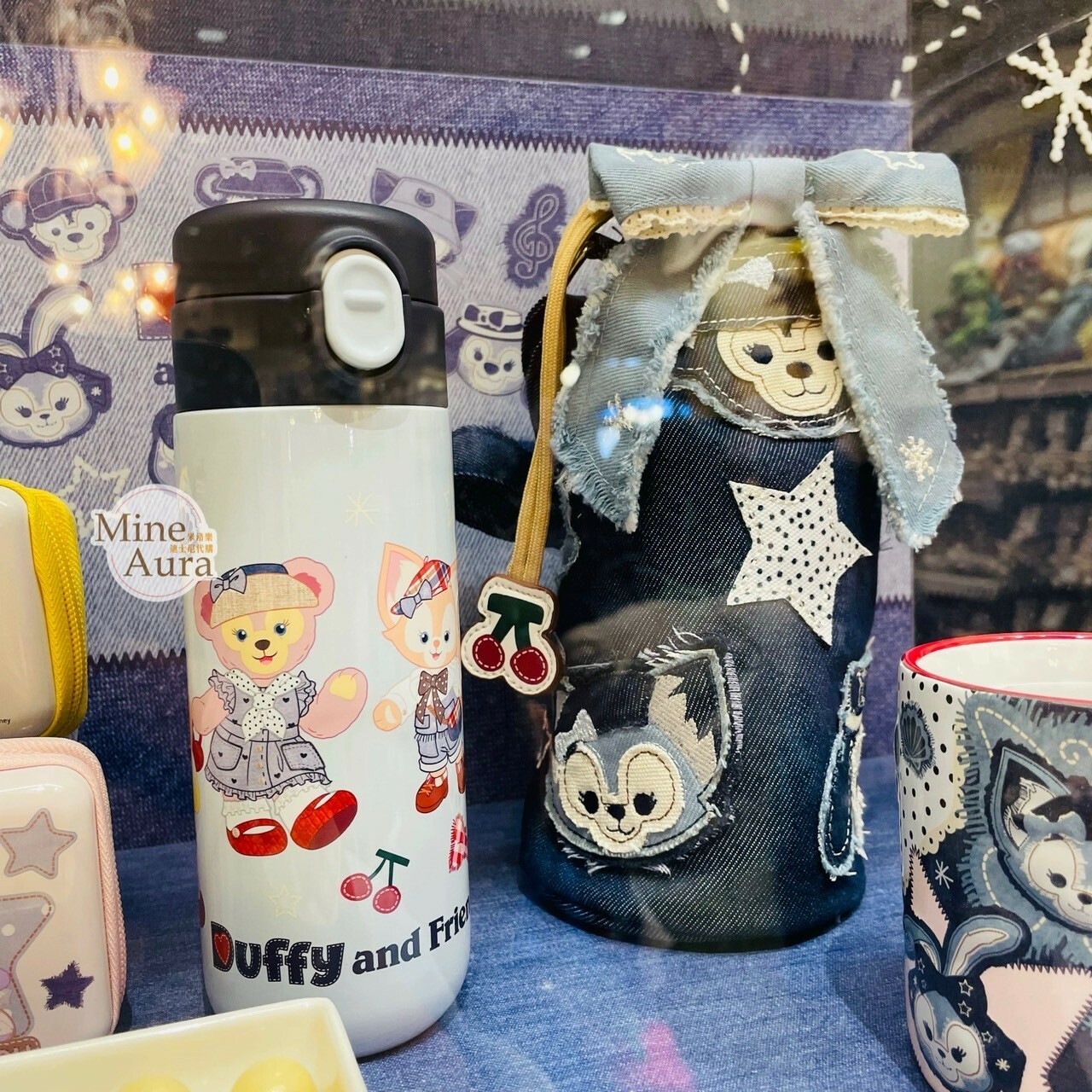 (限時特價) 2024 達菲 Duffy 與好友們 牛仔風系列 保溫瓶 水杯 + 造型杯套 -上海迪士尼樂園