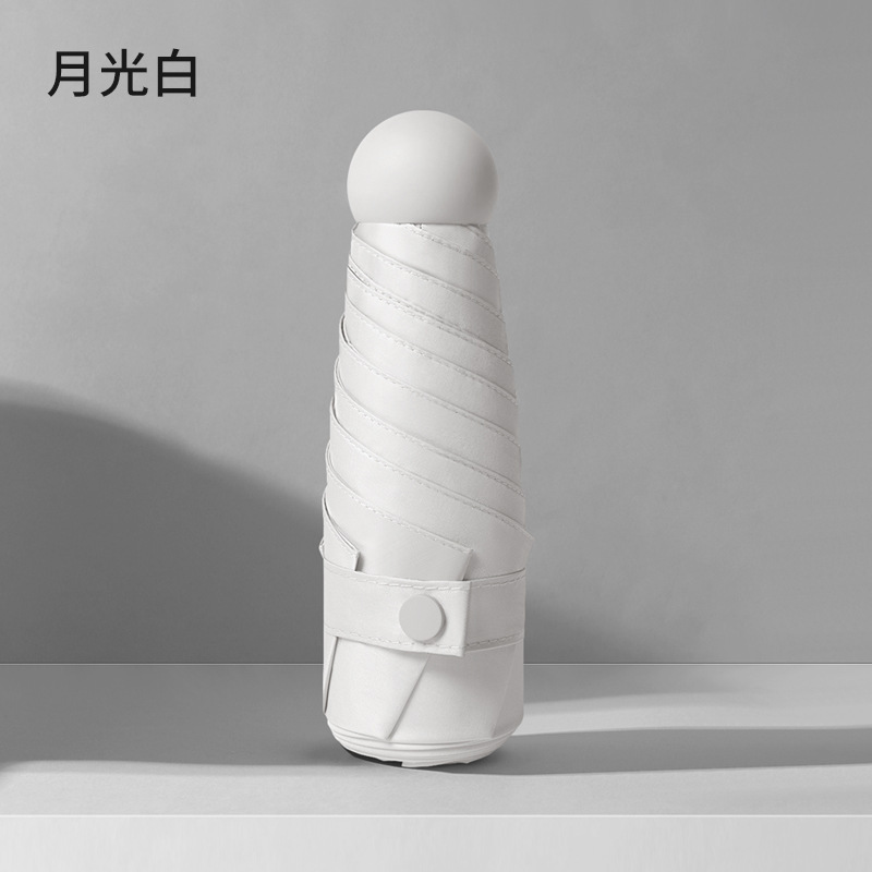 《4317》簡約五折手動黑白兩色摺疊傘