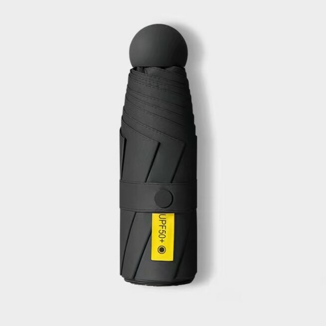 《4317》簡約五折手動黑白兩色摺疊傘