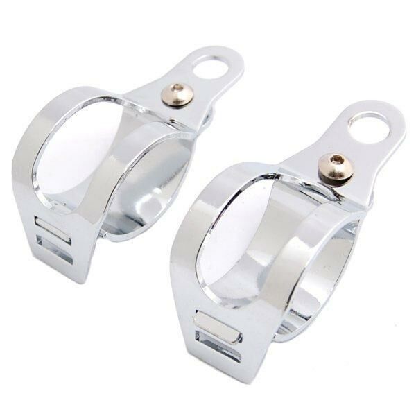 通用型 方向燈 前叉 支架 夾具 - 銀