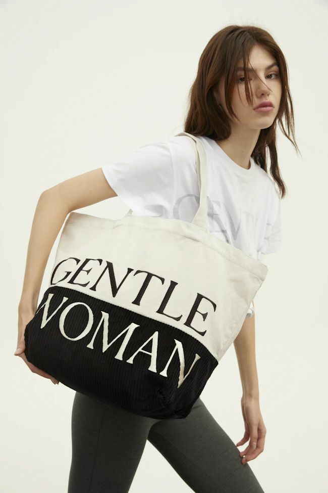 🇹🇭 泰國 GENTLEWOMAN 燈芯絨拼色TOTE BAG (T6/GW241)