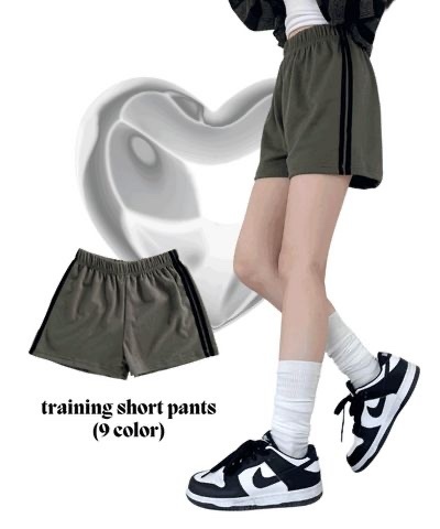 KR TWO LINED TRAINING SHORT PANTS (9 COLORS)