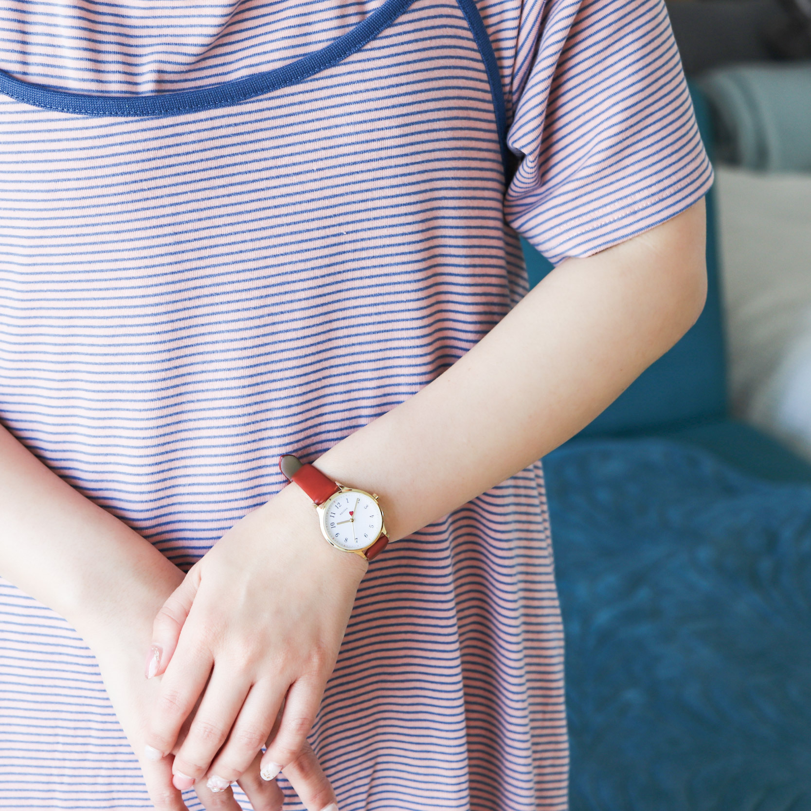 日本心形秒針手錶