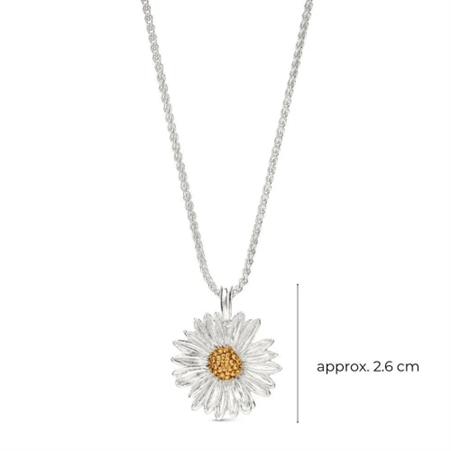 1TA0524-128 THALLO Daisy Field Daisy Pendant Layer With Detachable Motif 24k Gold And Sterling Silver Pearl #s246b (A-SK-E)