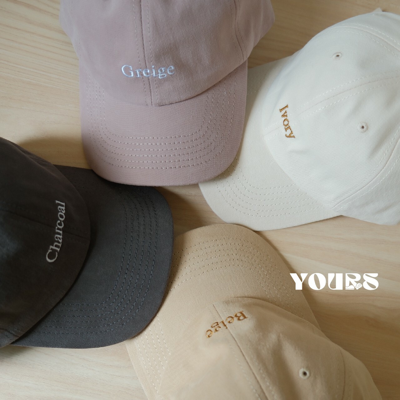 質感英文字母老帽（4colors）