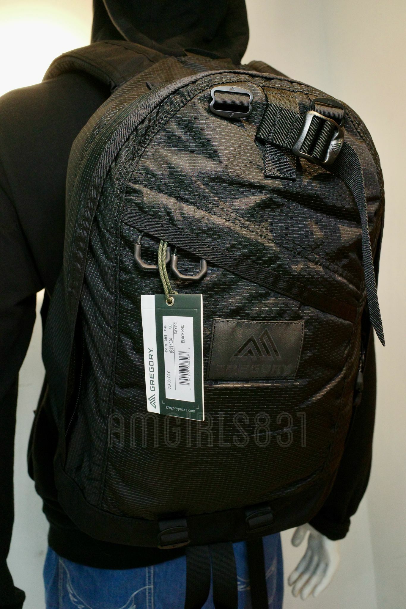 Gregory day pack black RBC 黑色條紋
