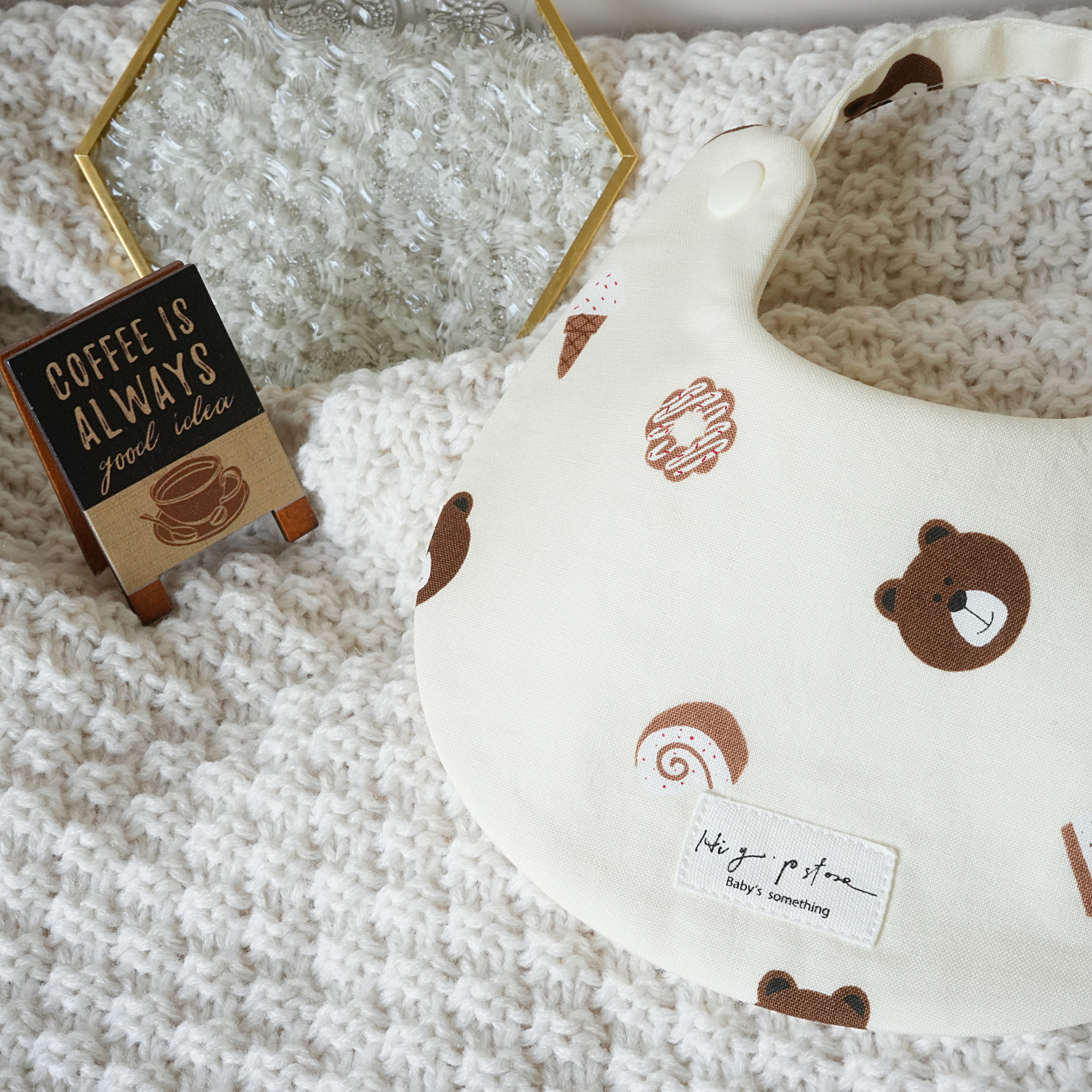 Hi Y.P store-手作圍兜-甜點小熊