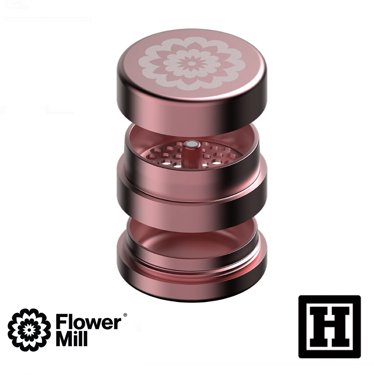 Flower Mill 標準版 三片式 研磨器「中型尺寸」
