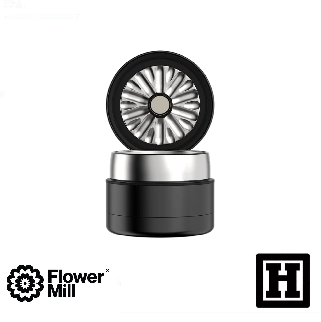 Flower Mill 豪華版 四片式 研磨器「不銹鋼製」