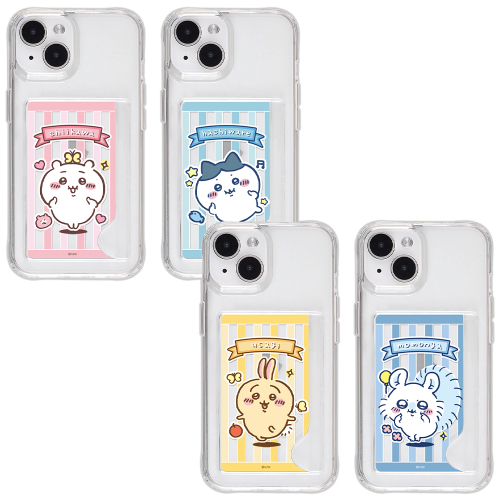 Chiikawa - Clear Hard Card Case - 透明插卡手機保護硬殼 CD 小可愛 八字貓 小兔兔