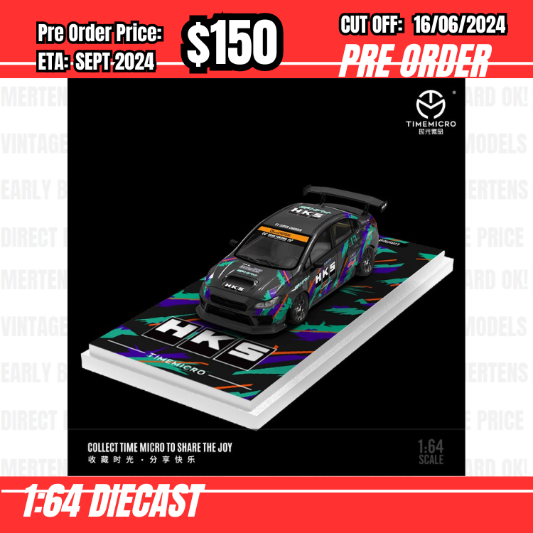 PO-$150 * Time Micro * 1:64 Subaru WRX STI VA2014 HKS [OD09/06]