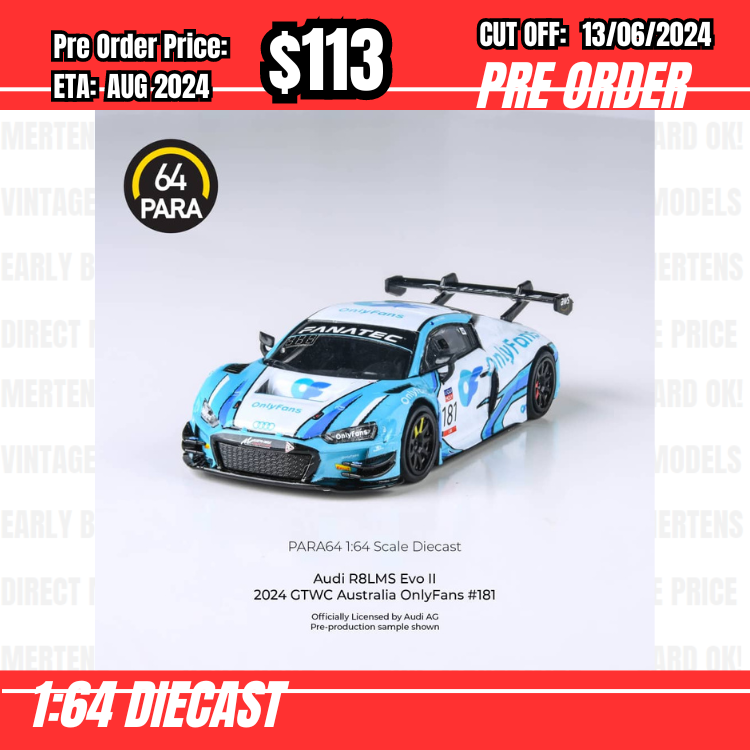 PO-$113 * Para64 * 1:64 Audi R8 LMS EVO II Blue #181 [OD09/06]