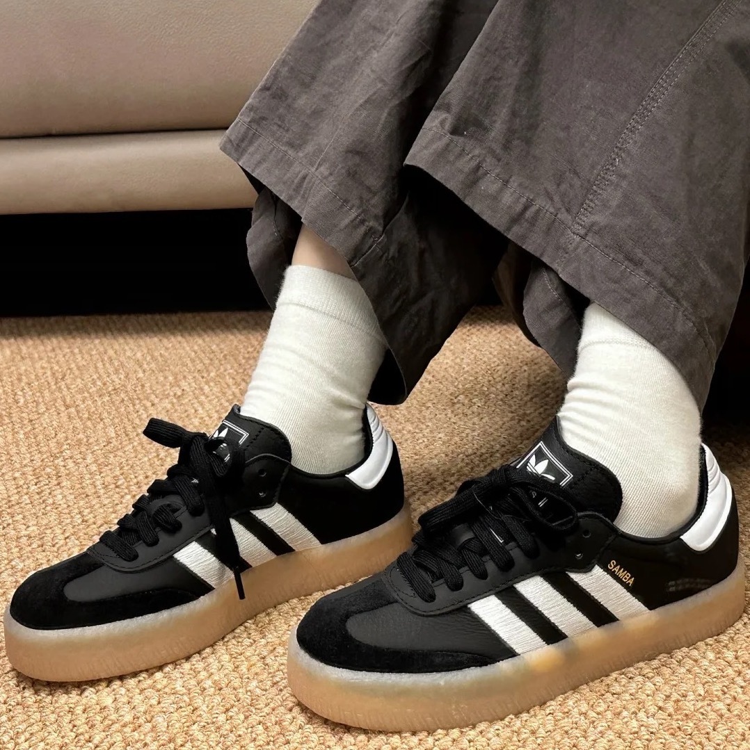 ADIDAS SAMBAE 焦糖底 厚底 女鞋 黑 ID0436 / 調貨