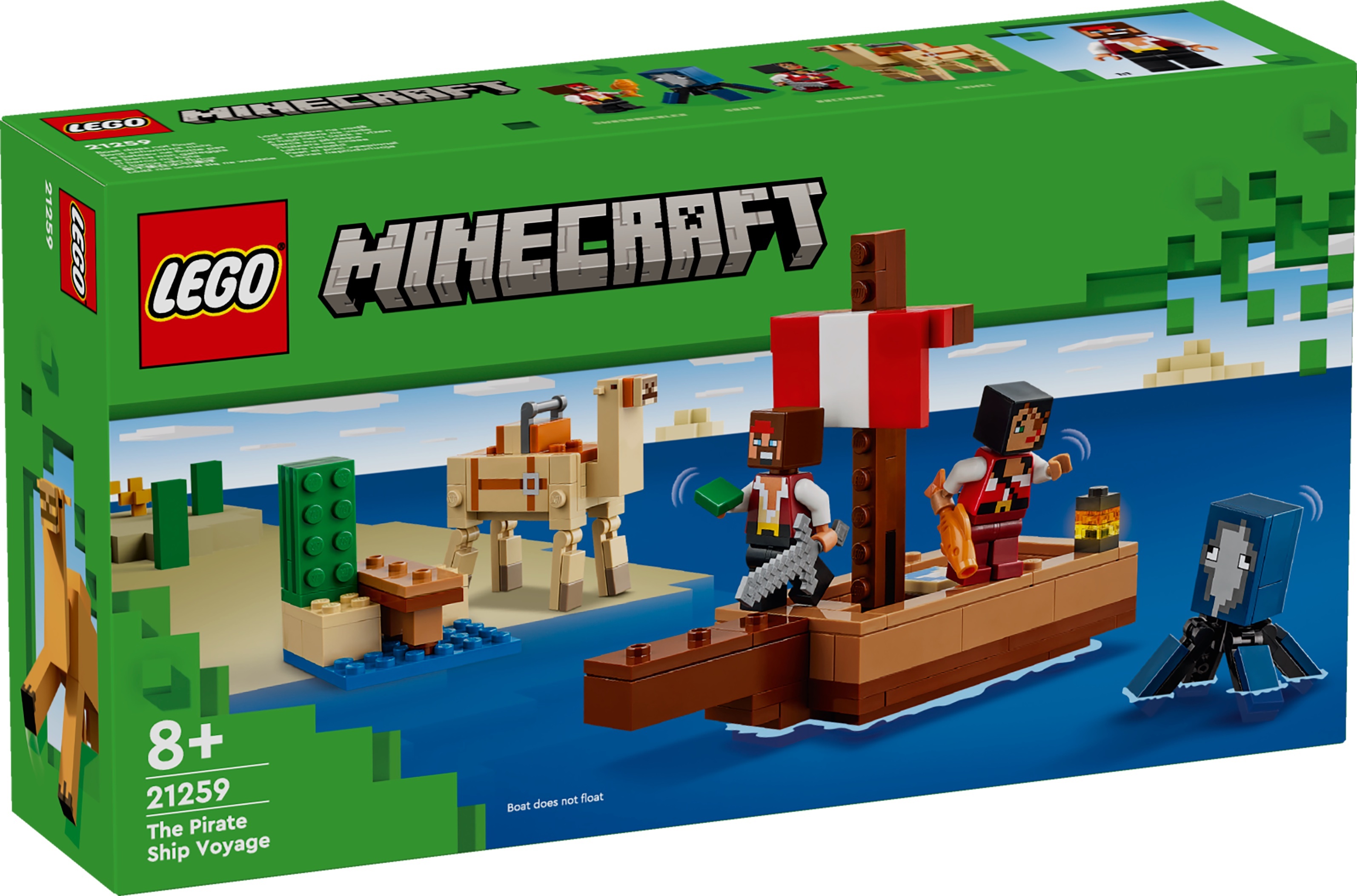 [飛米樂高積木專賣店] LEGO 21259 Minecraft-海盜船航行