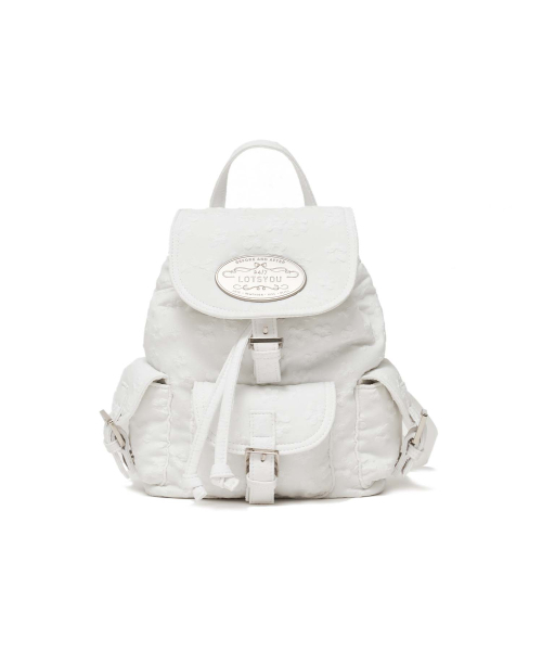 LOTSYOU -NOSTALGIA CHUBBY BACKPACK (WHITE)