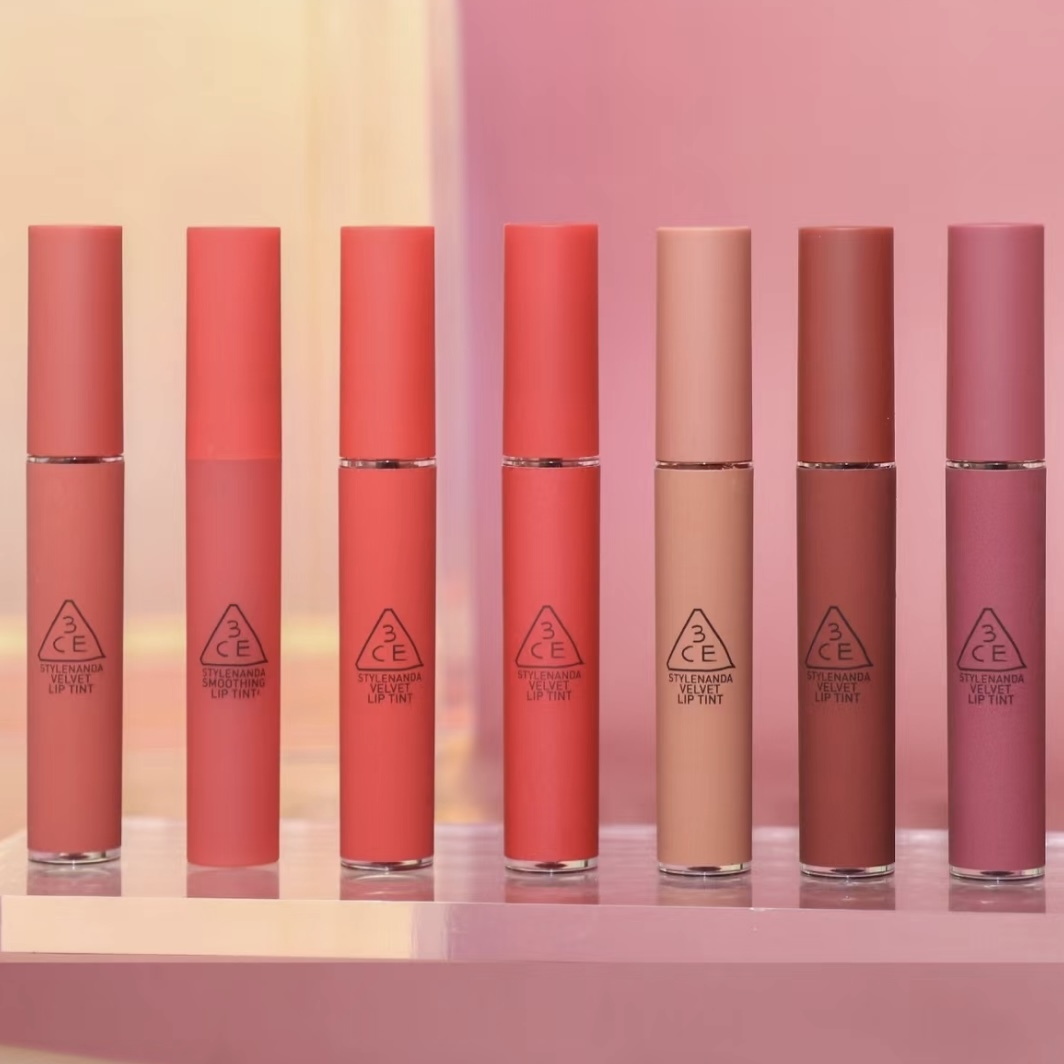 【現貨】【暈染奶油絲絨質地！】3CE 絲絨霧面唇釉 (四色)