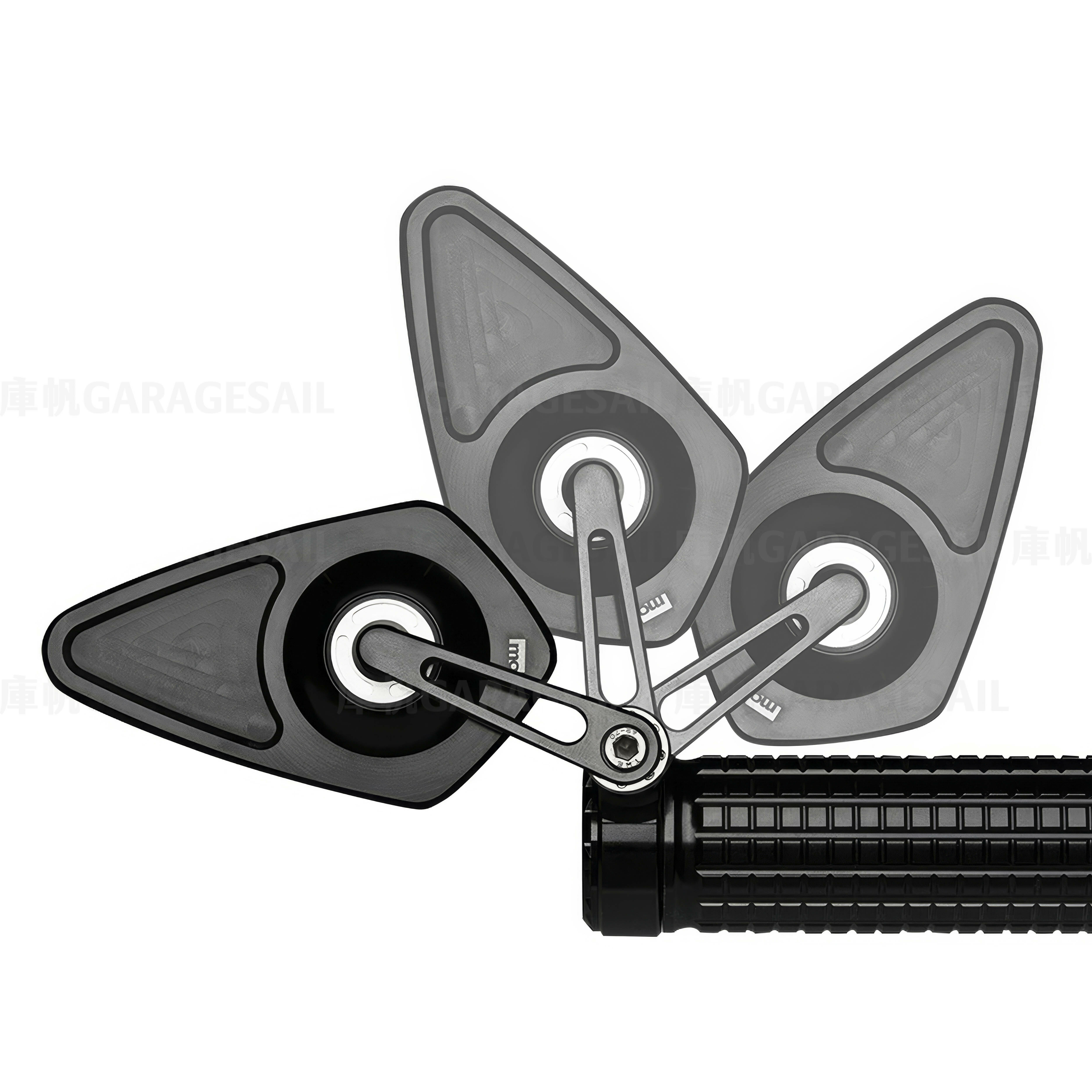 Motogadget 把手端 後照鏡 小菱形 短桿 可折