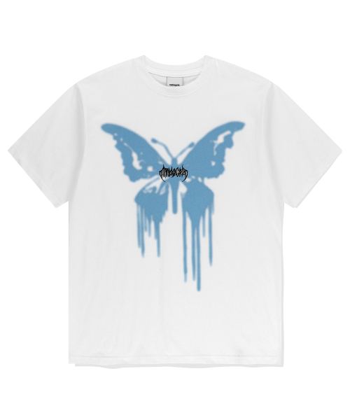 MAHAGRID - BUTTERFLY GOTH TEE (WHITE)