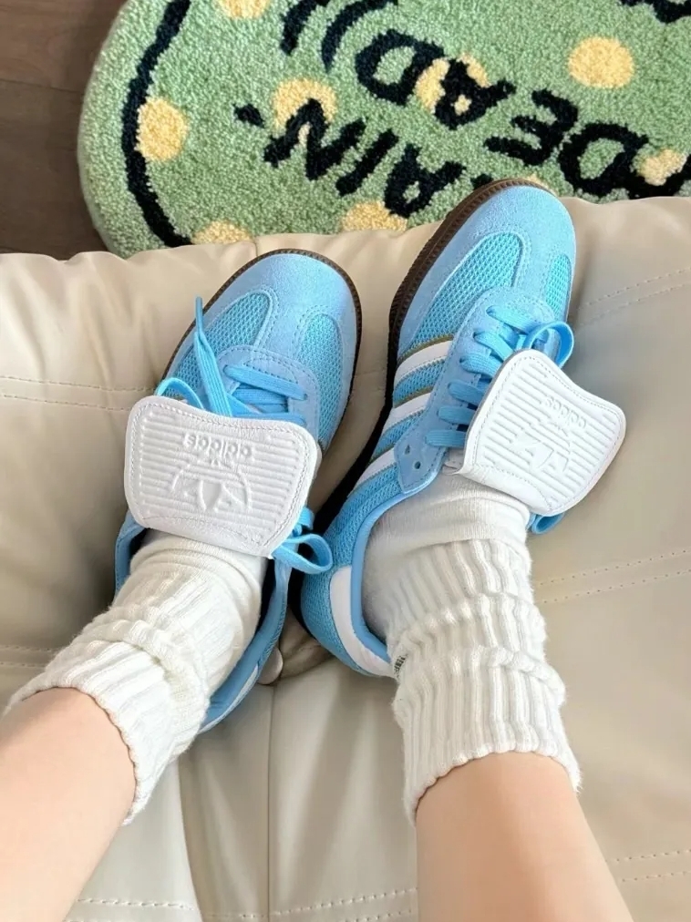 ADIDAS SAMBA LT 翻蓋 麂皮 網格 藍色 冰藍蘇打 IE9170