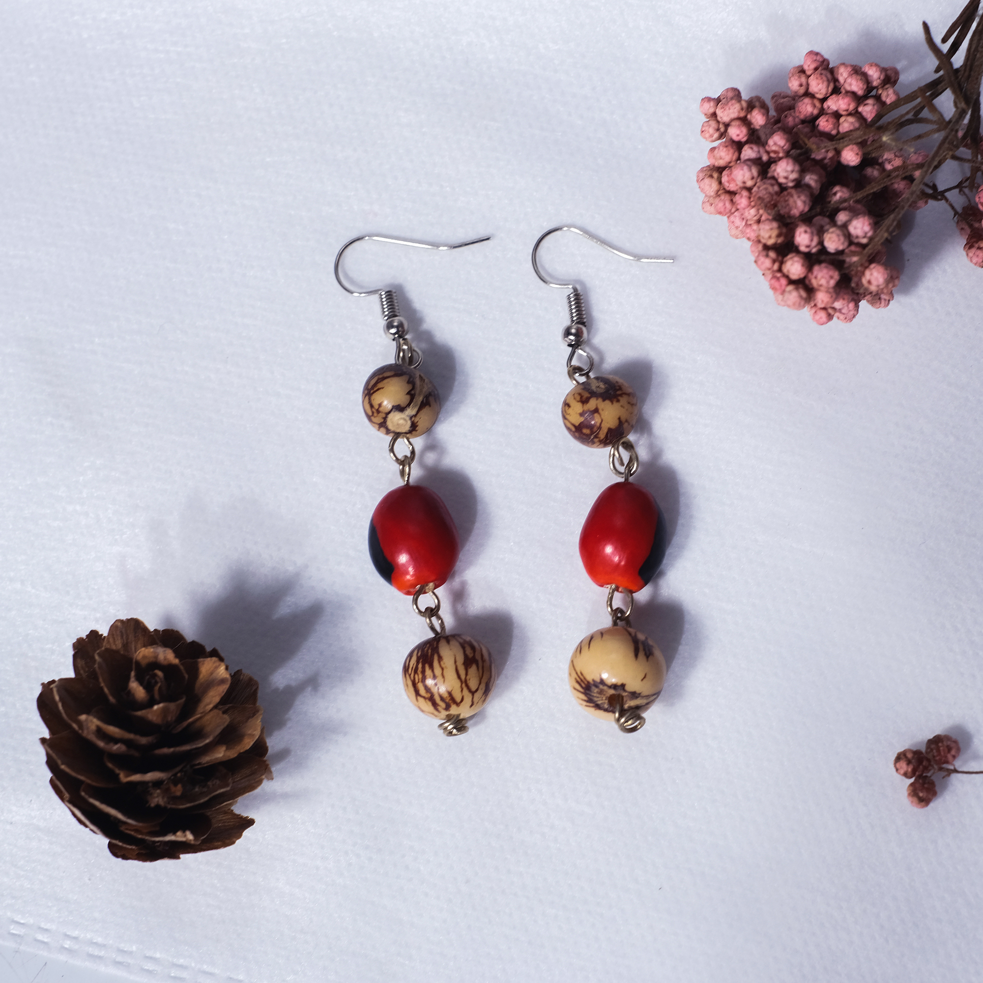 亞馬遜工藝｜種子耳環 幸運｜秘魯