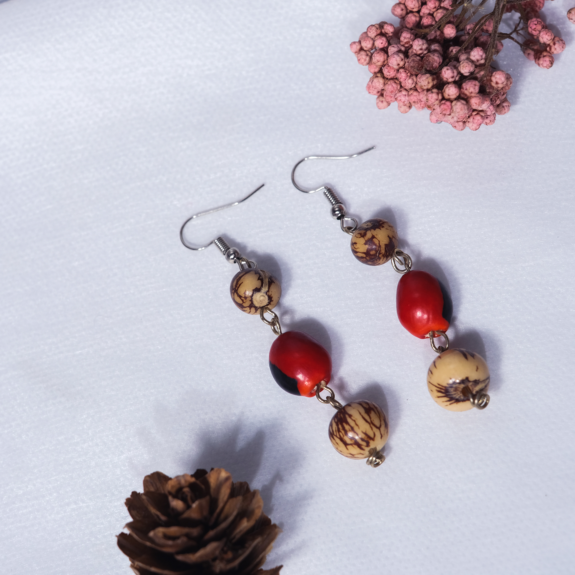 亞馬遜工藝｜種子耳環 幸運｜秘魯