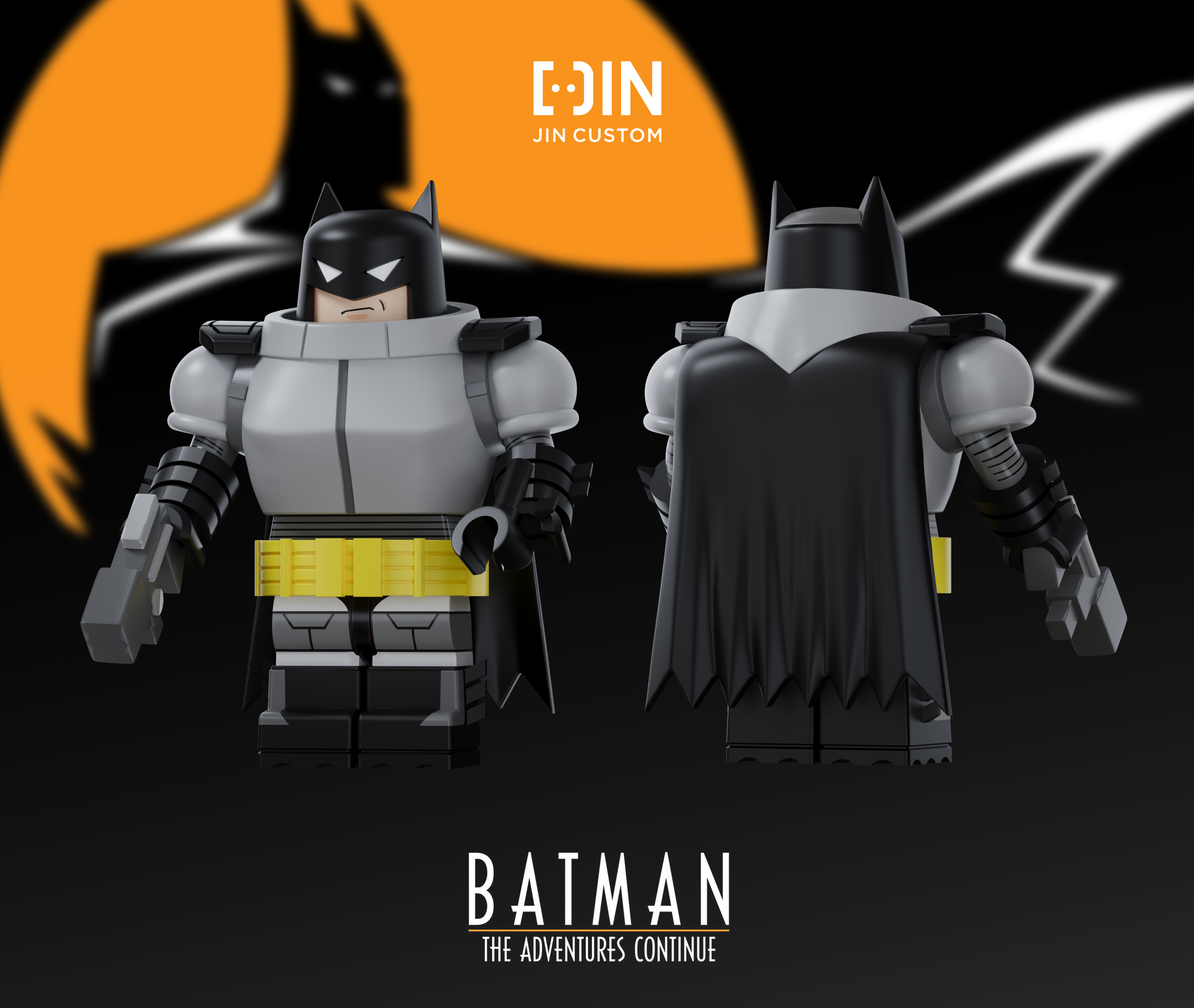 [JIN Custom] [In Stock] TAS Batman Armored Version [PADprinted]