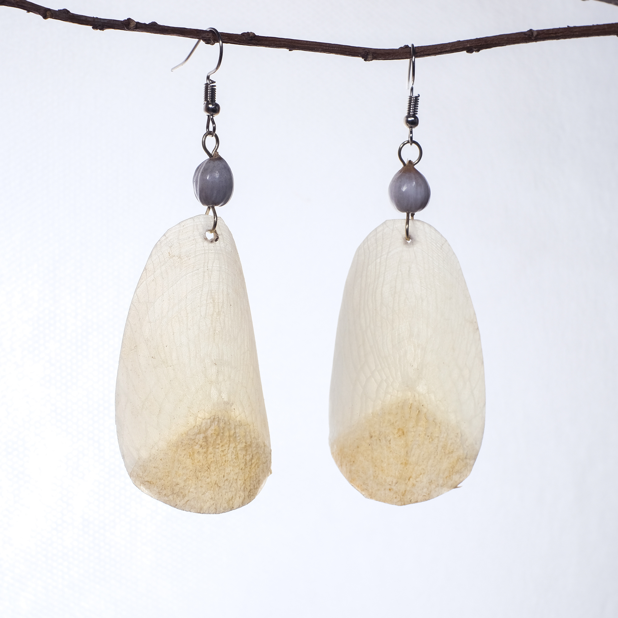 亞馬遜工藝｜魚鱗耳環 悠游 - 大 05｜秘魯