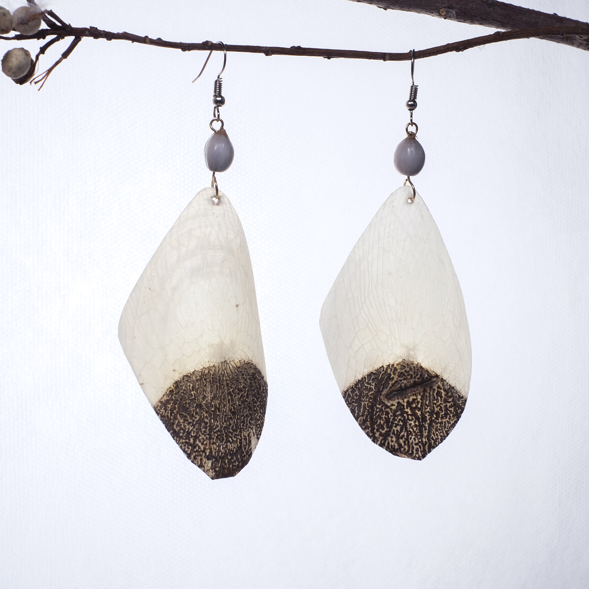 亞馬遜工藝｜魚鱗耳環 悠游 - 大 07｜秘魯