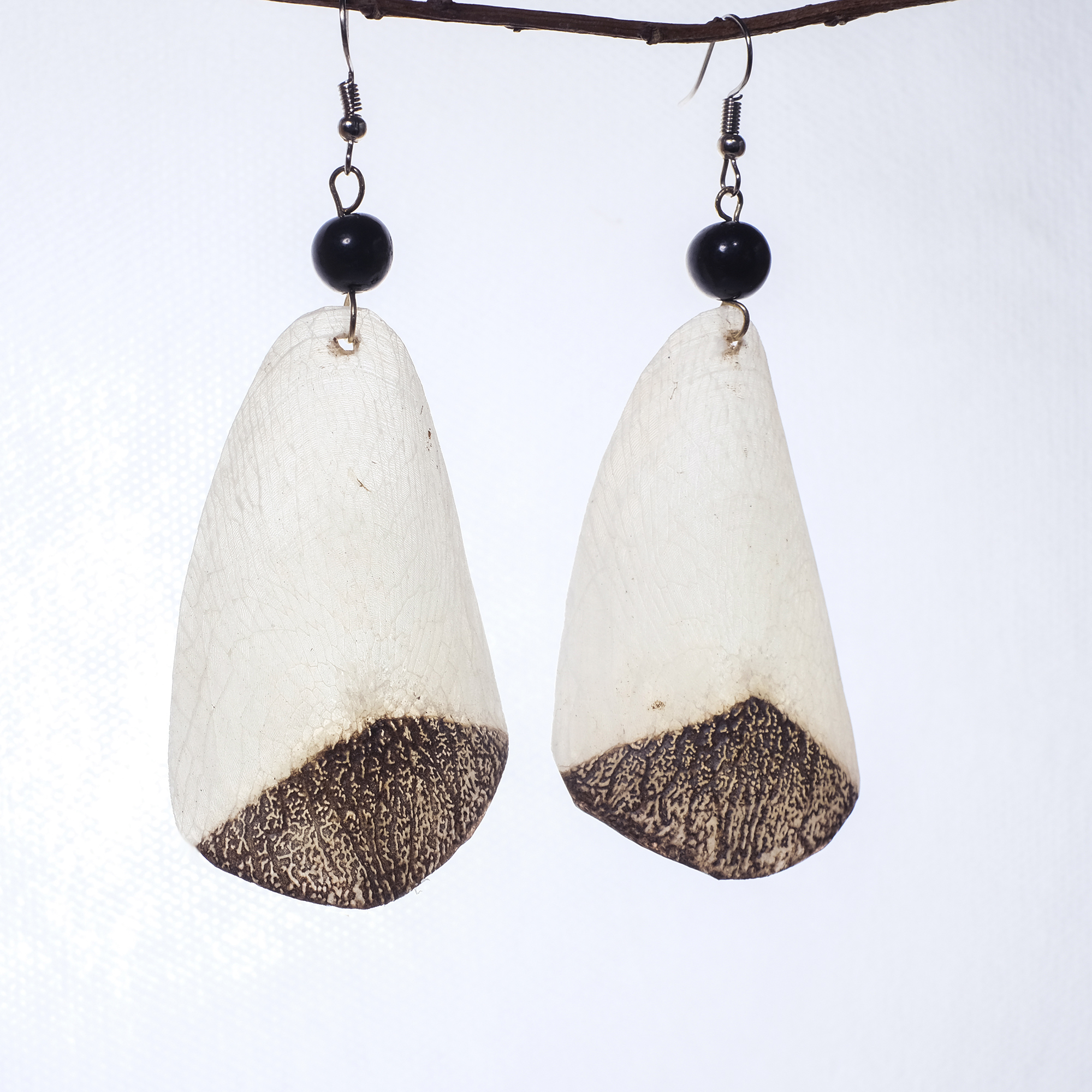 亞馬遜工藝｜魚鱗耳環 悠游 - 大 08｜秘魯