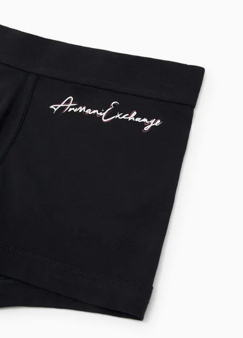 Armani Exchange  草寫英字低腰貼身短版四角褲