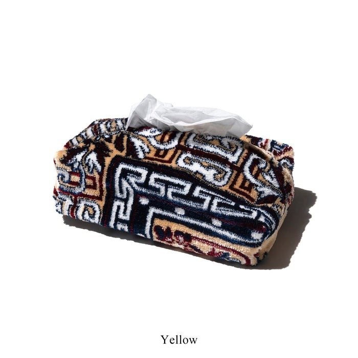 PUEBCO RUG FABRIC TISSUE CASE / Yellow