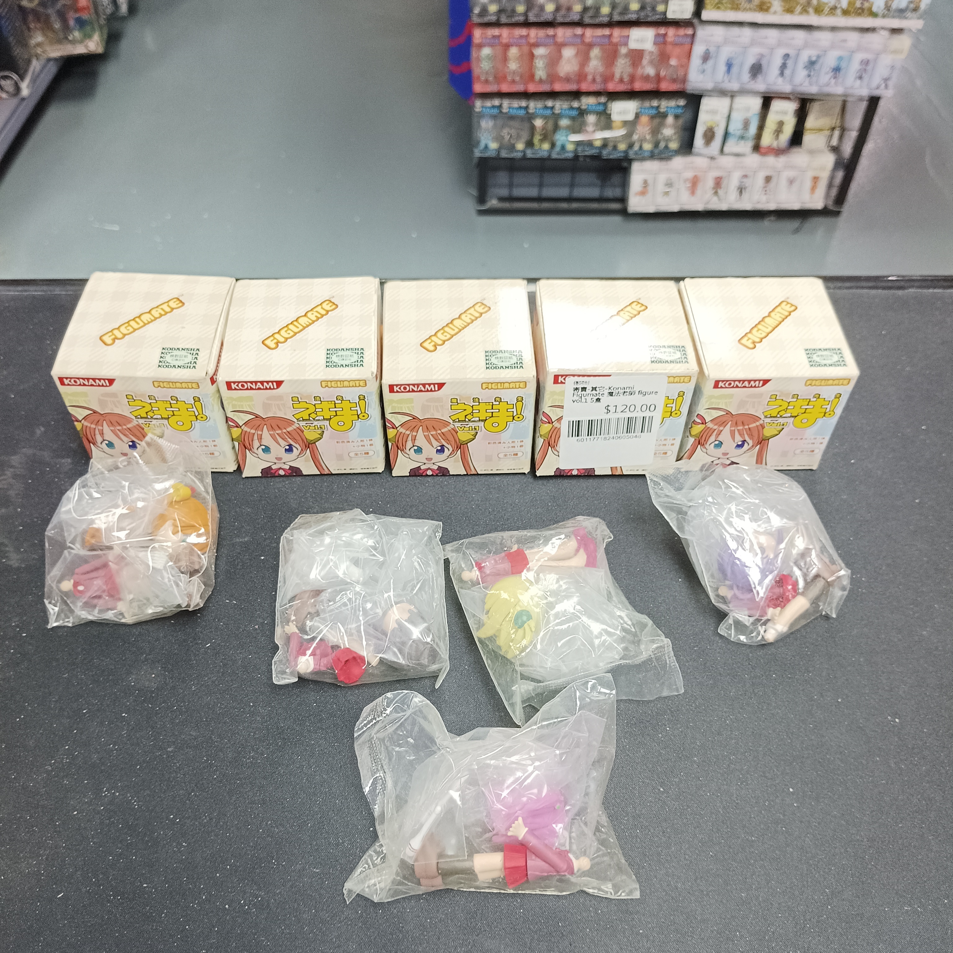 寄賣-其它-Konami Figumate 魔法老師 figure vol.1 5盒