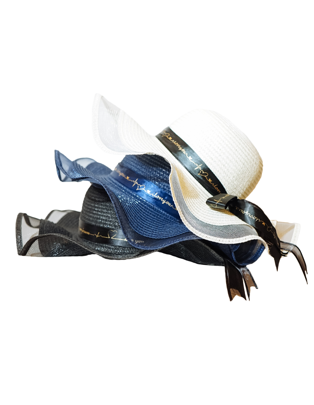 網紗波浪草編帽