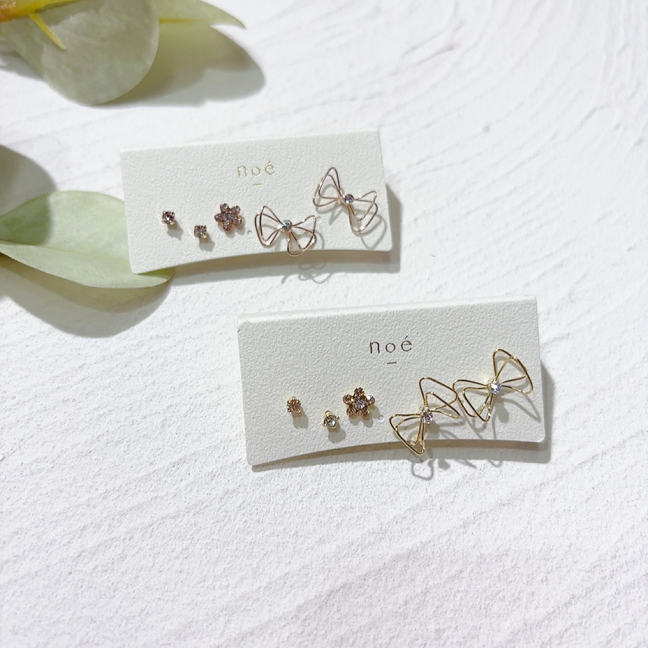 [日本制] 蝴蝶結耳環set